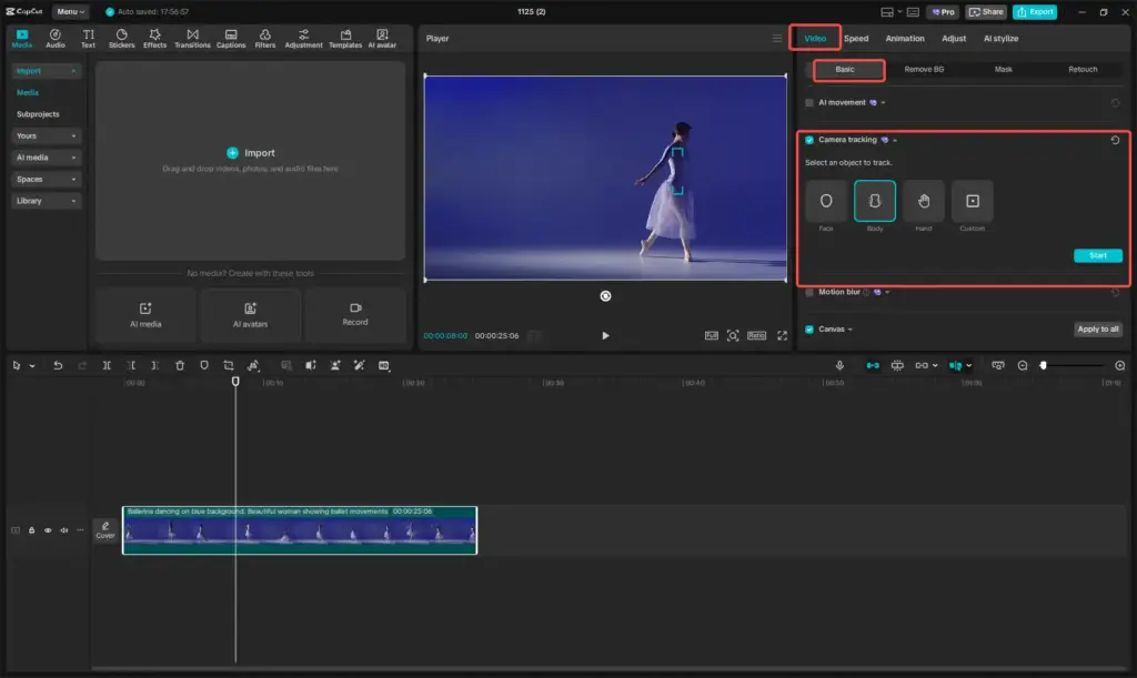 CapCut AI για Reels: Πλήρης οδηγός για δημιουργία περιεχομένου στα Social Media 8 Camera Tracking capcut