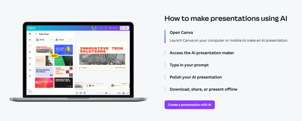 canva ai magic presentations
